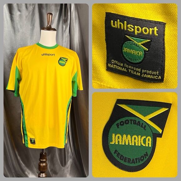 Vintage Uhlsport Jamaica National Team Jersey 08/09 Home Size L Soccer Football - Picture 1 of 17